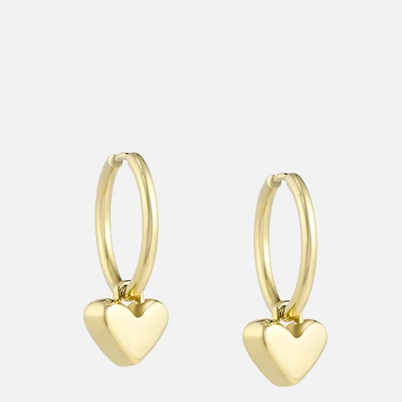 💕Love You Dangle Heart Earrings - Picture 2 of 3